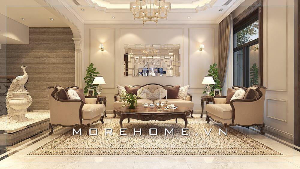 Tiết lộ các mẫu nội thất biệt thự tân cổ điển nổi bật của MoreHome