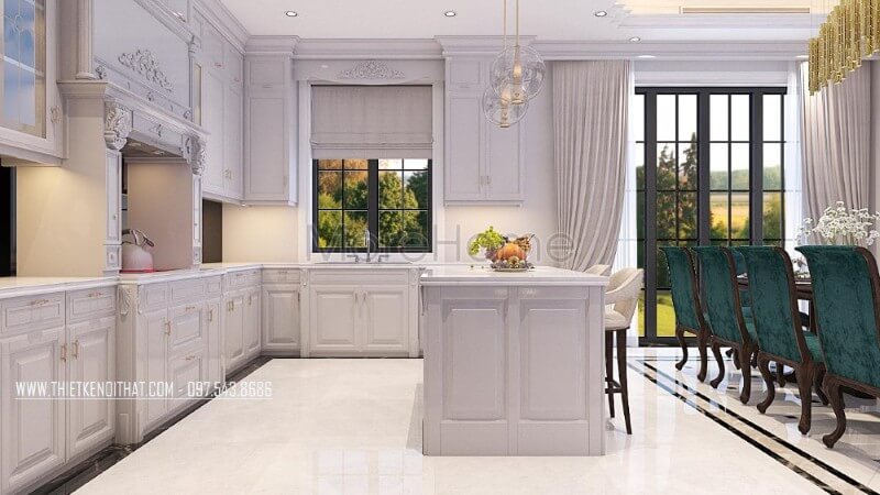 Lựa chọn phong cách thiết kế nội thất phòng bếp tân cổ điển khiến bạn mê mẩn