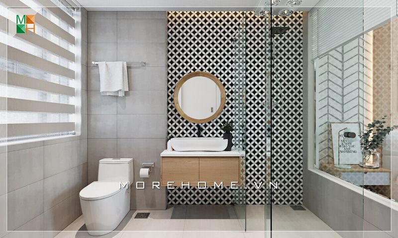  20 Hình ảnh gạch ốp lát phòng tắm đẹp, sang trọng trong thiết kế chung cư| MoreHome